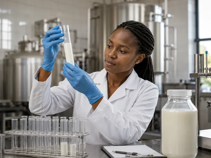 Milk quality assurance test in a modern lab